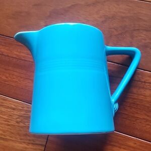 Vintage Homer Laughlin Turquoise Pitcher | Mid Century Modern | Fiesta Style